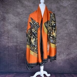 Miss Maria - Orange Women Long Scarf